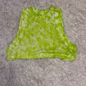 lululemon athletica Lime Tie-Dye Crop Top